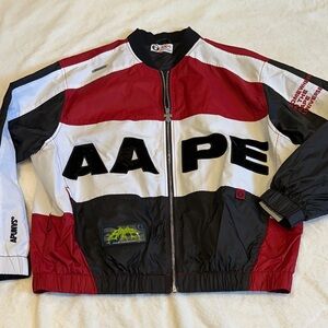AAPE by A Bathing Ape Racing style Windbreaker jacket